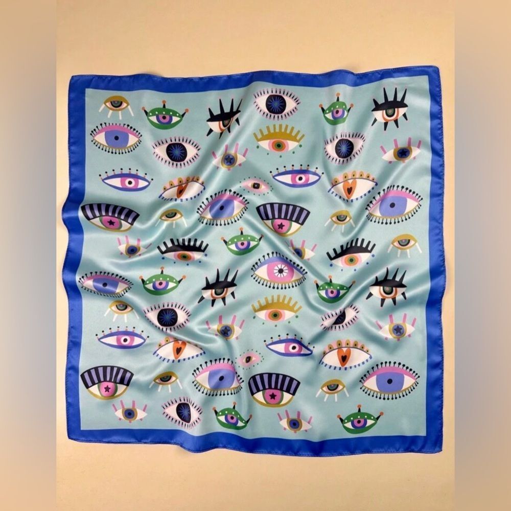 Anthropologie Multicolor Eye Pattern Scarf